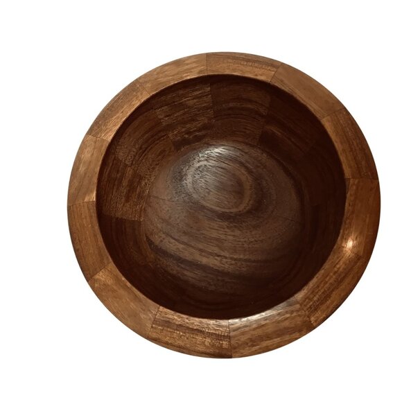 Handcrafted Wood Turned Trinket Bowl 4" X 6" - Picture 2 of 8